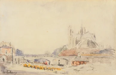 Blick auf die Pont de la Tournelle und Notre-Dame de Paris